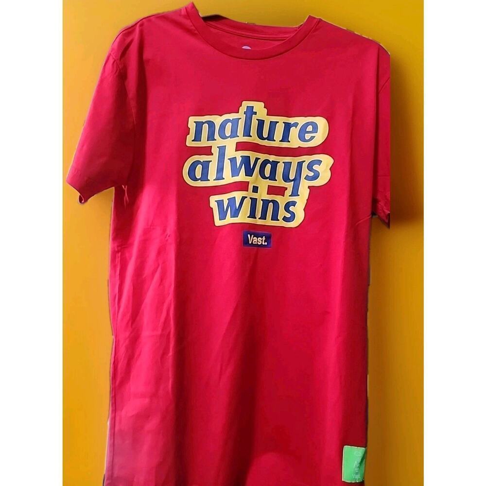 Vast Nature Always Wins Short Sleeve Shirt Medium New NWT A129 Excellent‎ Nice